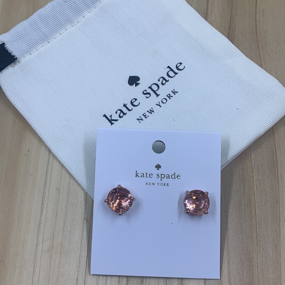 kate spade Jewelry - Kate Spade Light Peach Gumdrop Stud Round Earrings